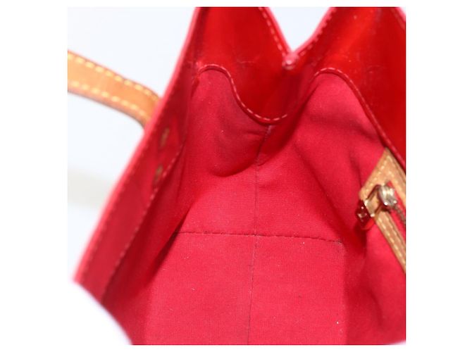LOUIS VUITTON Monogram Vernis Reade PM Borsa a Mano Rossa M91088 LV Auth 169564 Rosso - vista 19