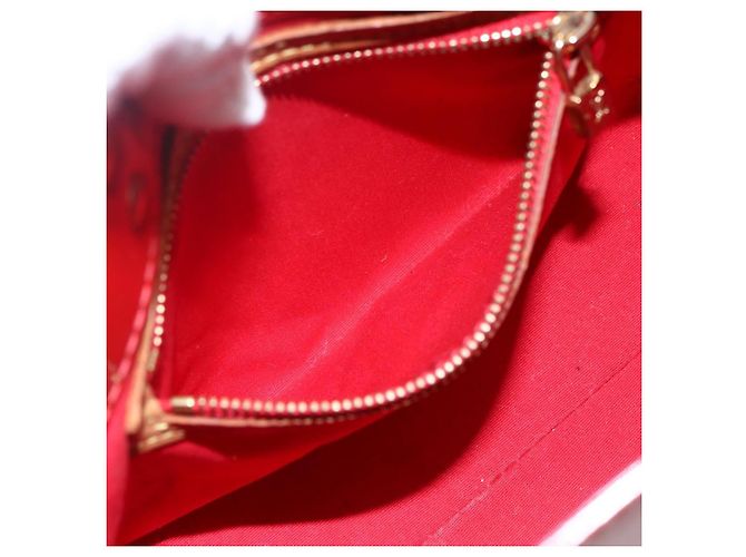 LOUIS VUITTON Monogram Vernis Reade PM Borsa a Mano Rossa M91088 LV Auth 169564 Rosso - vista 20