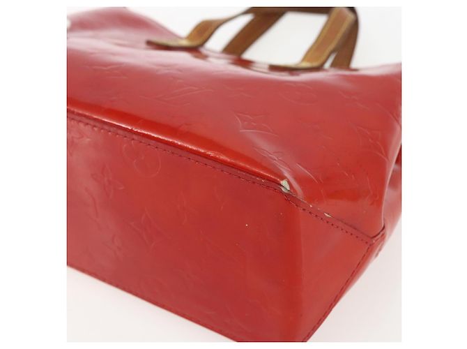 LOUIS VUITTON Monogram Vernis Reade PM Borsa a Mano Rossa M91088 LV Auth 169564 Rosso - vista 9