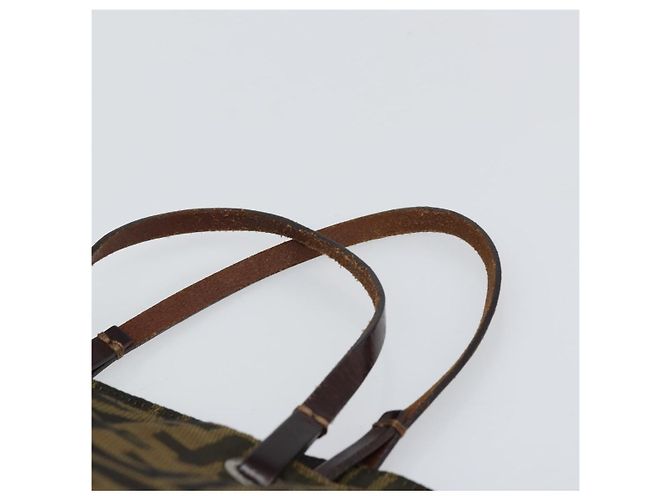 Borsa a mano in tela Zucca FENDI nera e marrone Auth ep13307 Nero - vista 8