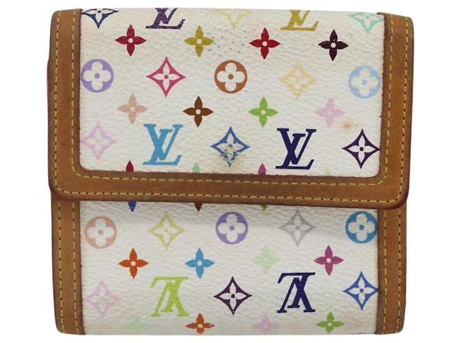 LOUIS VUITTON Multicolor Geldbörse Scheine Kreditkarten M92983 Auth 169127 Weiß - Ansicht 2