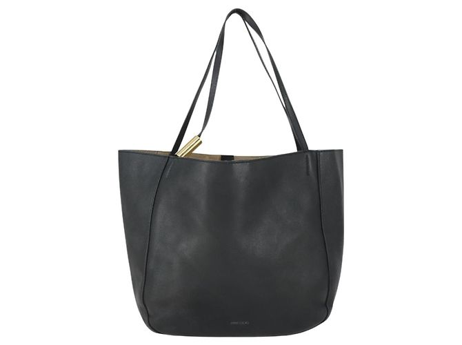 Borsa Tote in Pelle Nera e Oro Autentica BA9910 Jimmy Choo Nero D'oro - vista 13