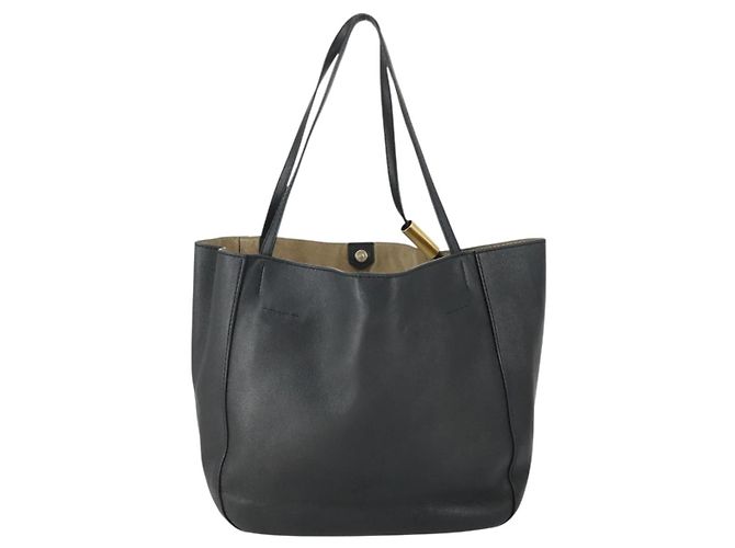 Borsa Tote in Pelle Nera e Oro Autentica BA9910 Jimmy Choo Nero D'oro - vista 2