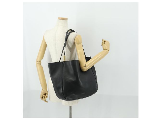 Borsa Tote in Pelle Nera e Oro Autentica BA9910 Jimmy Choo Nero D'oro - vista 20