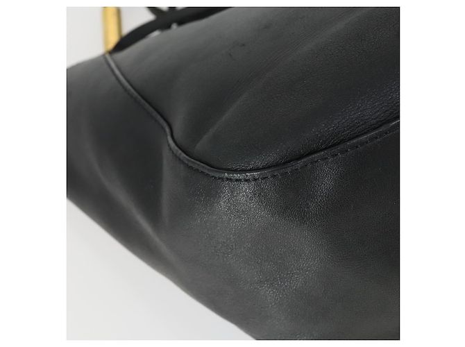 Borsa Tote in Pelle Nera e Oro Autentica BA9910 Jimmy Choo Nero D'oro - vista 9