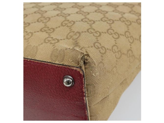 GUCCI GG Canvas Tote Bag Beige Silber 120840 Auth ep13283 - Ansicht 15