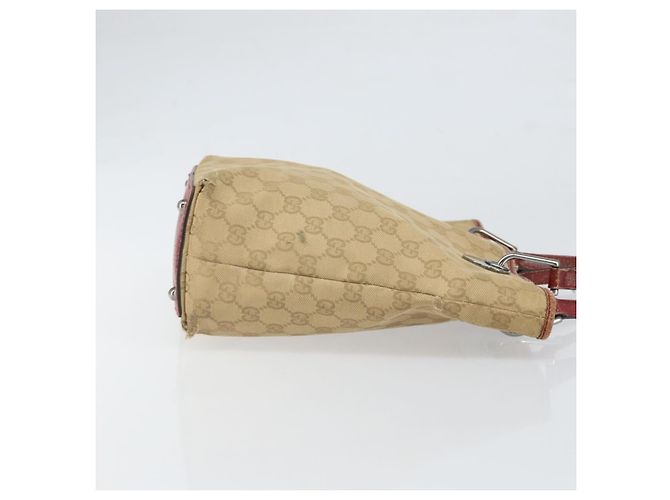 GUCCI GG Canvas Tote Bag Beige Silber 120840 Auth ep13283 - Ansicht 3