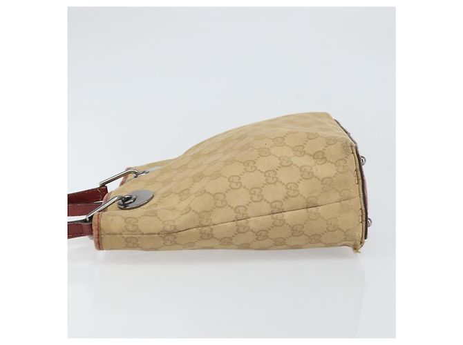 GUCCI GG Canvas Tote Bag Beige Silber 120840 Auth ep13283 - Ansicht 4