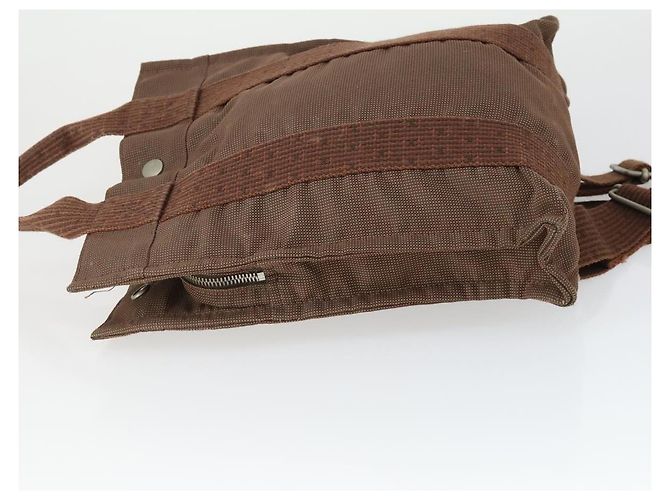 Hermès HERMES Zaino Her Line Add PM in tela marrone argento autentico bs32697 - Ansicht 4