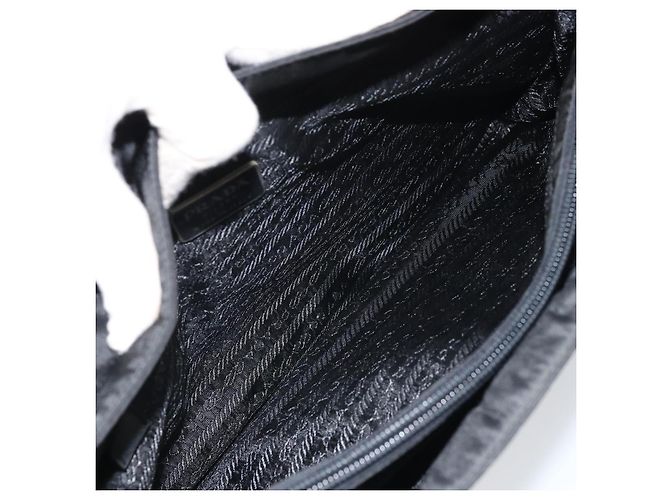 PRADA Borsa a Mano Pelle Lucida Nera Auth 170277 Nero - vista 11