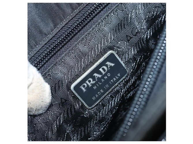 PRADA Borsa a Mano Pelle Lucida Nera Auth 170277 Nero - vista 18