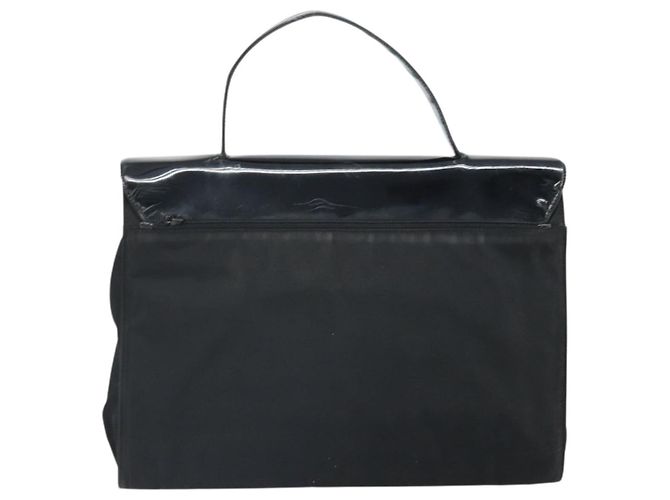 PRADA Borsa a Mano Pelle Lucida Nera Auth 170277 Nero - vista 2