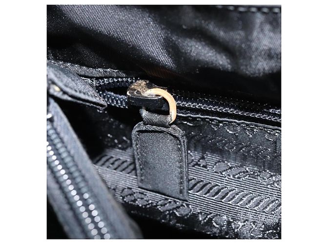 PRADA Borsa a Mano Pelle Lucida Nera Auth 170277 Nero - vista 21