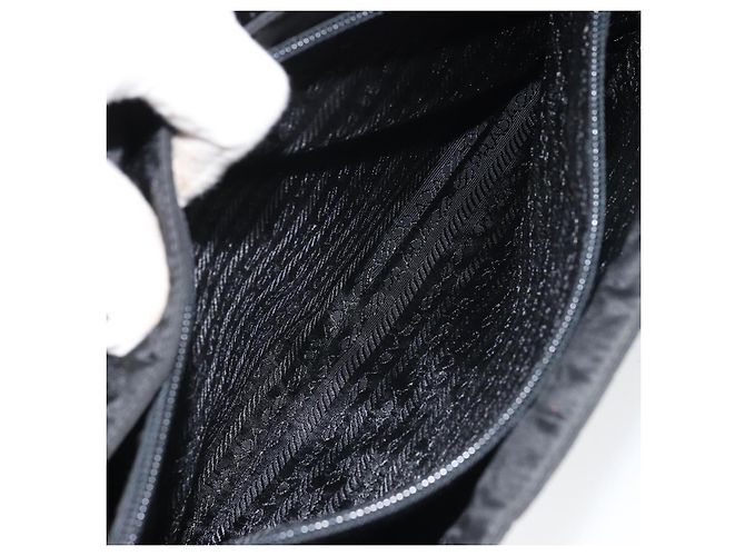 PRADA Borsa a Mano Pelle Lucida Nera Auth 170277 Nero - vista 24