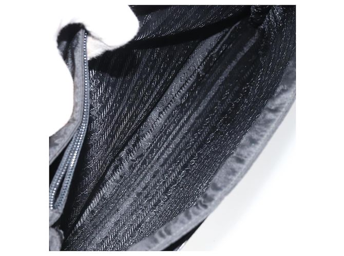 PRADA Borsa a Mano Pelle Lucida Nera Auth 170277 Nero - vista 25