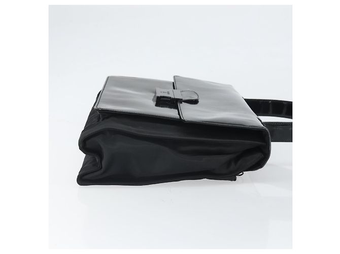 PRADA Borsa a Mano Pelle Lucida Nera Auth 170277 Nero - vista 3