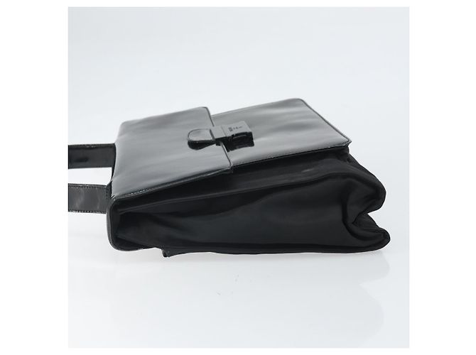 PRADA Borsa a Mano Pelle Lucida Nera Auth 170277 Nero - vista 4