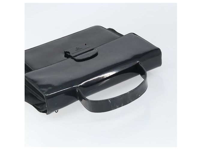 PRADA Borsa a Mano Pelle Lucida Nera Auth 170277 Nero - vista 6