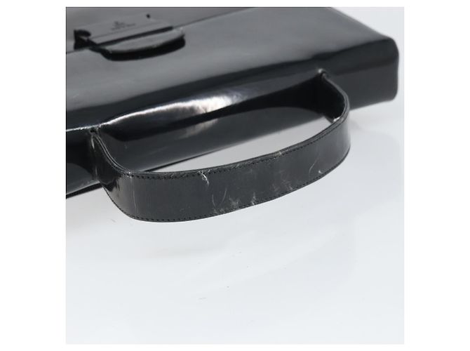 PRADA Borsa a Mano Pelle Lucida Nera Auth 170277 Nero - vista 7
