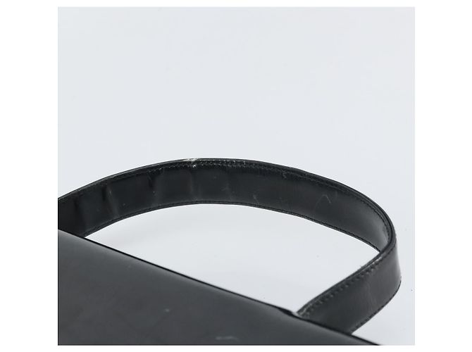 PRADA Borsa a Mano Pelle Lucida Nera Auth 170277 Nero - vista 8