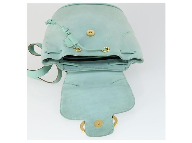 Zaino Gancini in suede verde e oro Salvatore Ferragamo Auth 159843 D'oro - vista 10