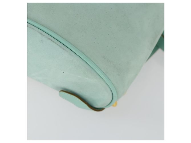 Zaino Gancini in suede verde e oro Salvatore Ferragamo Auth 159843 D'oro - vista 16