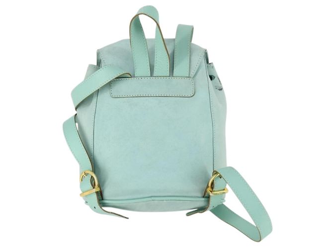 Zaino Gancini in suede verde e oro Salvatore Ferragamo Auth 159843 D'oro - vista 2