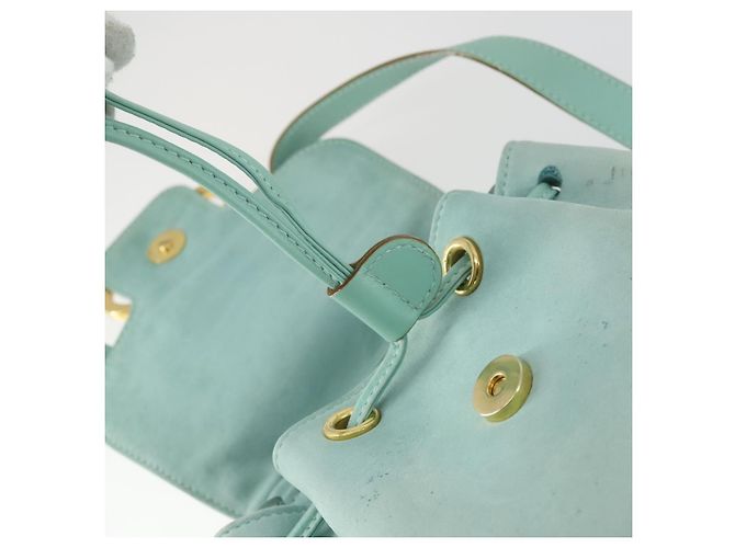Zaino Gancini in suede verde e oro Salvatore Ferragamo Auth 159843 D'oro - vista 20