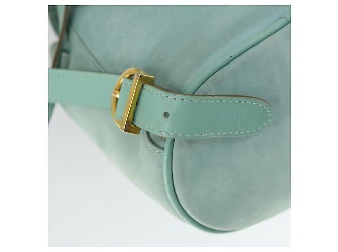 Zaino Gancini in suede verde e oro Salvatore Ferragamo Auth 159843 D'oro - vista 9