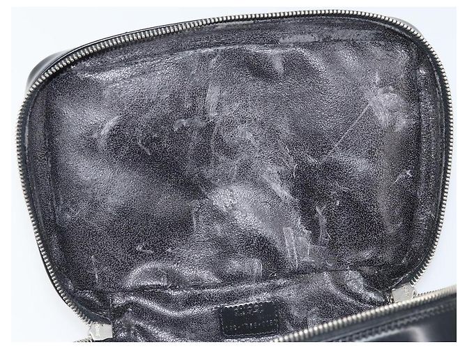 GUCCI Vanity Hand Bag Patent leather Black Silver 032 1956 0150 Auth 170292 Silvery - view 10