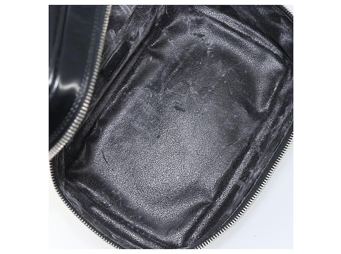 GUCCI Vanity Hand Bag Patent leather Black Silver 032 1956 0150 Auth 170292 Silvery - view 11