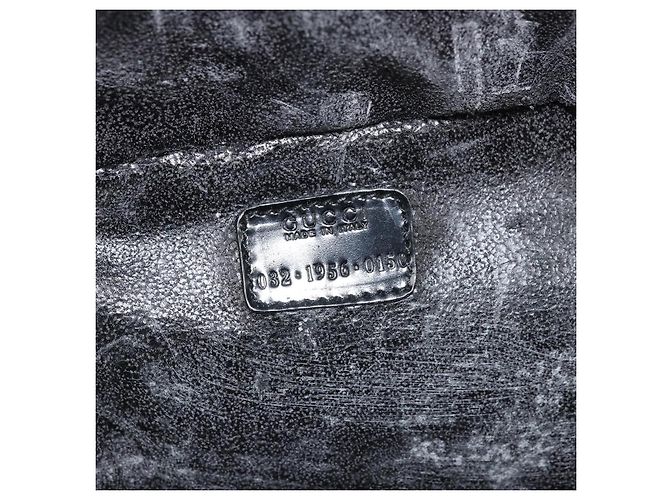 GUCCI Vanity Hand Bag Patent leather Black Silver 032 1956 0150 Auth 170292 Silvery - view 12