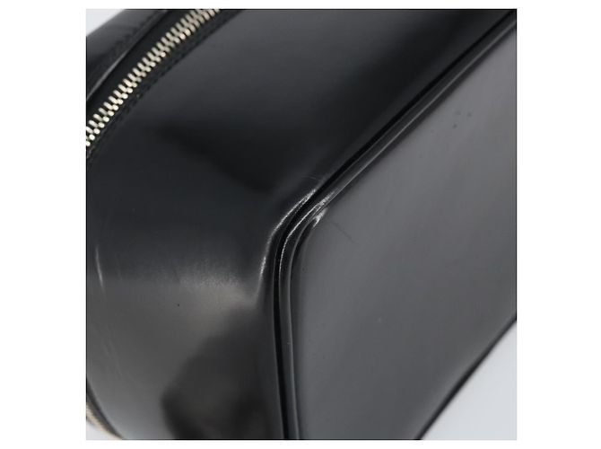 GUCCI Vanity Hand Bag Patent leather Black Silver 032 1956 0150 Auth 170292 Silvery - view 15