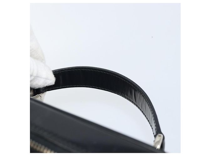 GUCCI Vanity Hand Bag Patent leather Black Silver 032 1956 0150 Auth 170292 Silvery - view 8