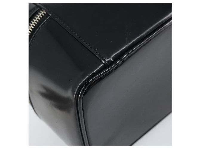 GUCCI Vanity Hand Bag Patent leather Black Silver 032 1956 0150 Auth 170292 Silvery - view 9