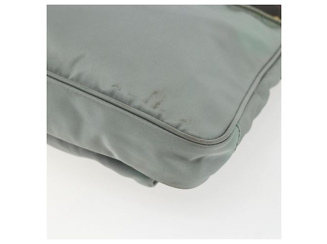 Borsa a Spalla PRADA Nylon Verde Oro Auth 170487 D'oro - vista 15