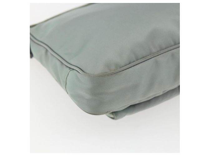 Borsa a Spalla PRADA Nylon Verde Oro Auth 170487 D'oro - vista 16