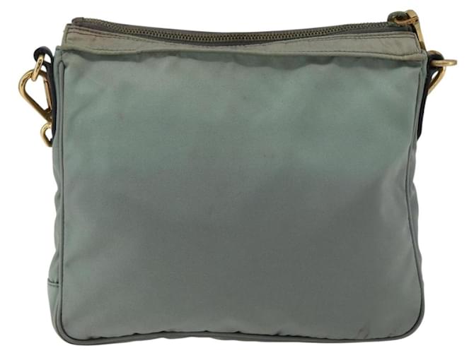 Borsa a Spalla PRADA Nylon Verde Oro Auth 170487 D'oro - vista 2