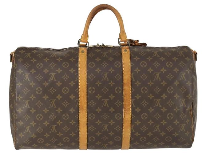 LOUIS VUITTON Monogram Keepall Bandouliere 55 Borsa Boston M41414 LV Auth 169074 Monogramma - vista 2