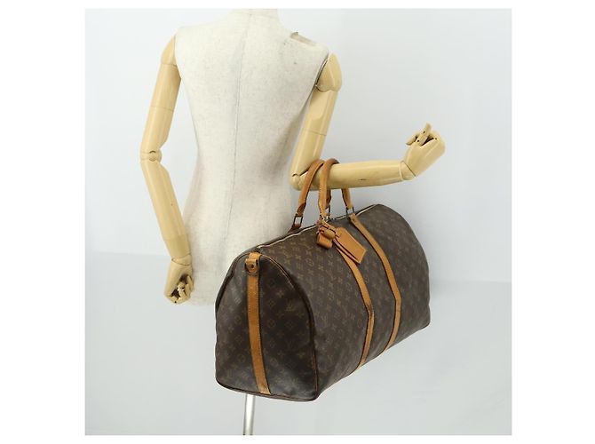 LOUIS VUITTON Monogram Keepall Bandouliere 55 Borsa Boston M41414 LV Auth 169074 Monogramma - vista 22