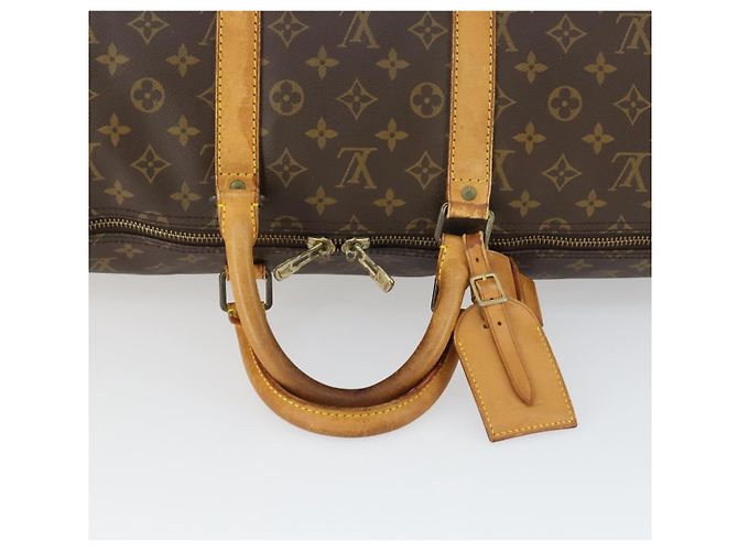 LOUIS VUITTON Monogram Keepall Bandouliere 55 Borsa Boston M41414 LV Auth 169074 Monogramma - vista 7
