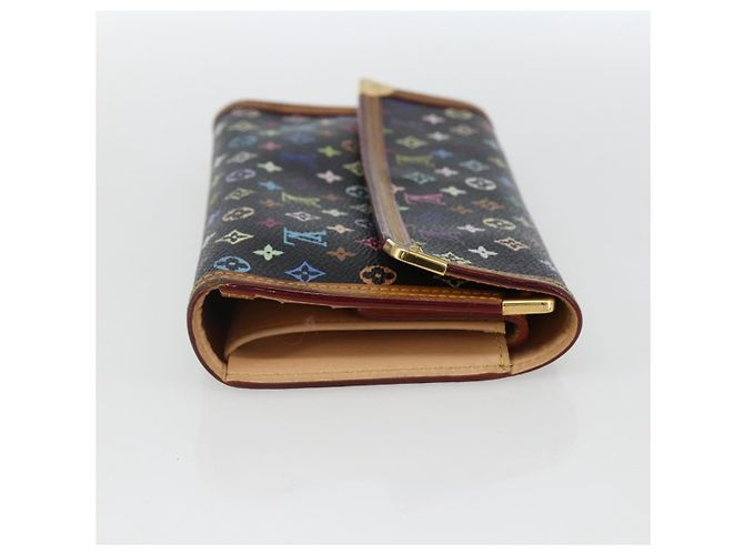 LOUIS VUITTON Monogram Multicolor Porte Tresor Wallet Black M92658 Auth 169654 - view 4