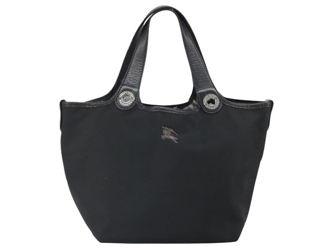 Sac à main BURBERRY en nylon noir et argent authentique bs33085 Argenté - vue 13