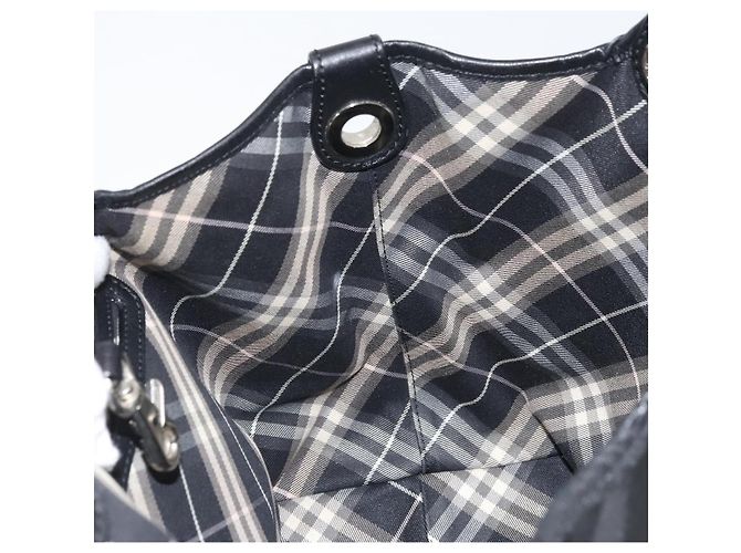 Sac à main BURBERRY en nylon noir et argent authentique bs33085 Argenté - vue 18