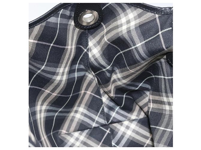 Sac à main BURBERRY en nylon noir et argent authentique bs33085 Argenté - vue 19