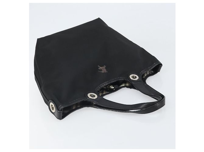 Sac à main BURBERRY en nylon noir et argent authentique bs33085 Argenté - vue 6