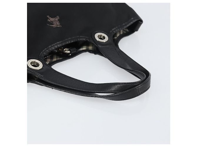 Sac à main BURBERRY en nylon noir et argent authentique bs33085 Argenté - vue 7