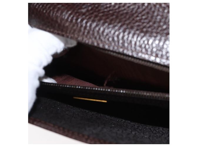 Borsa da lavoro in pelle marrone e oro Gianni Versace Auth bs33178 D'oro - vista 22