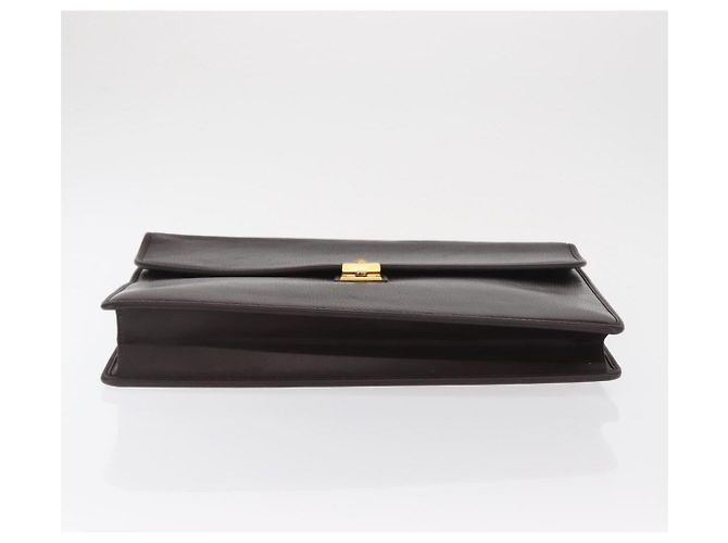 Borsa da lavoro in pelle marrone e oro Gianni Versace Auth bs33178 D'oro - vista 6