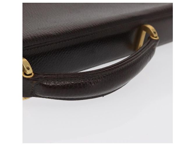 Borsa da lavoro in pelle marrone e oro Gianni Versace Auth bs33178 D'oro - vista 8